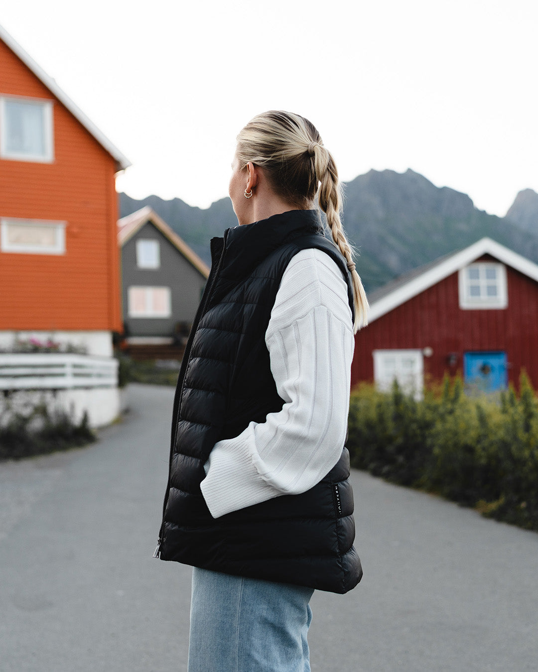 Lady dunväst kolsvart