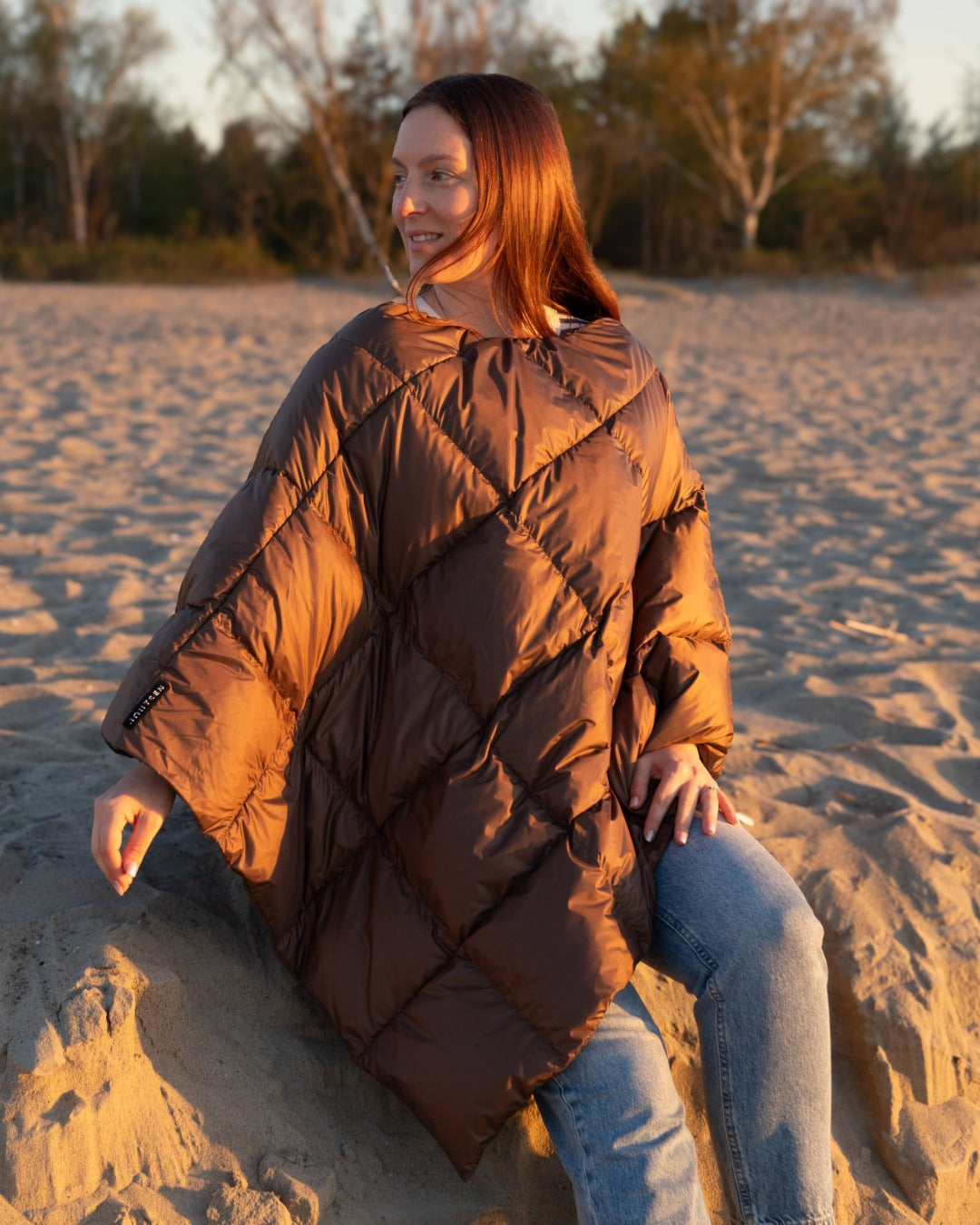 Otava dunponcho kaffe