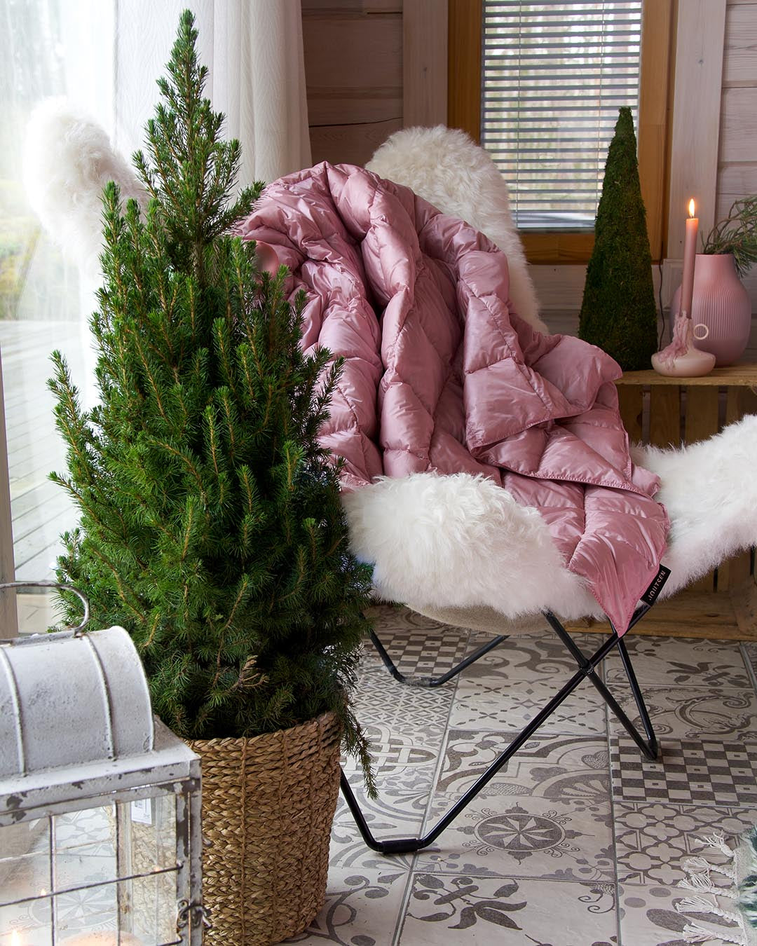 Kulkuri dunpläd rosa