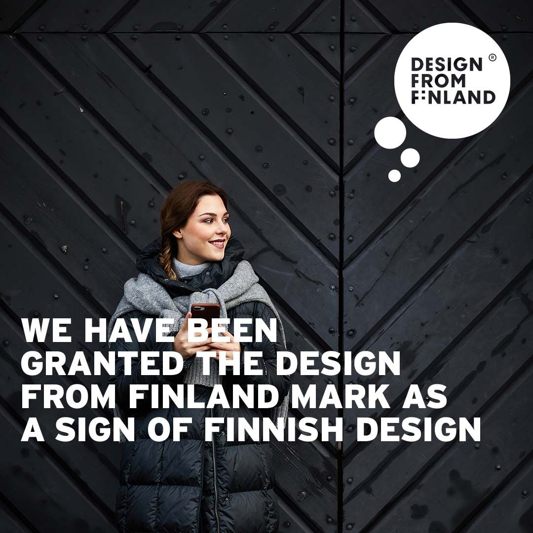 Vi har tilldelats Design from Finland-märket!