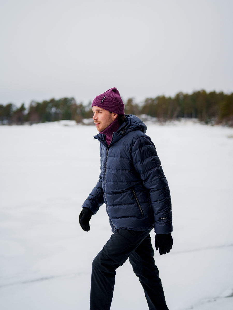 Ruska Lätt Dunjacka av återvunnet tyg - Joutsen Sweden - 